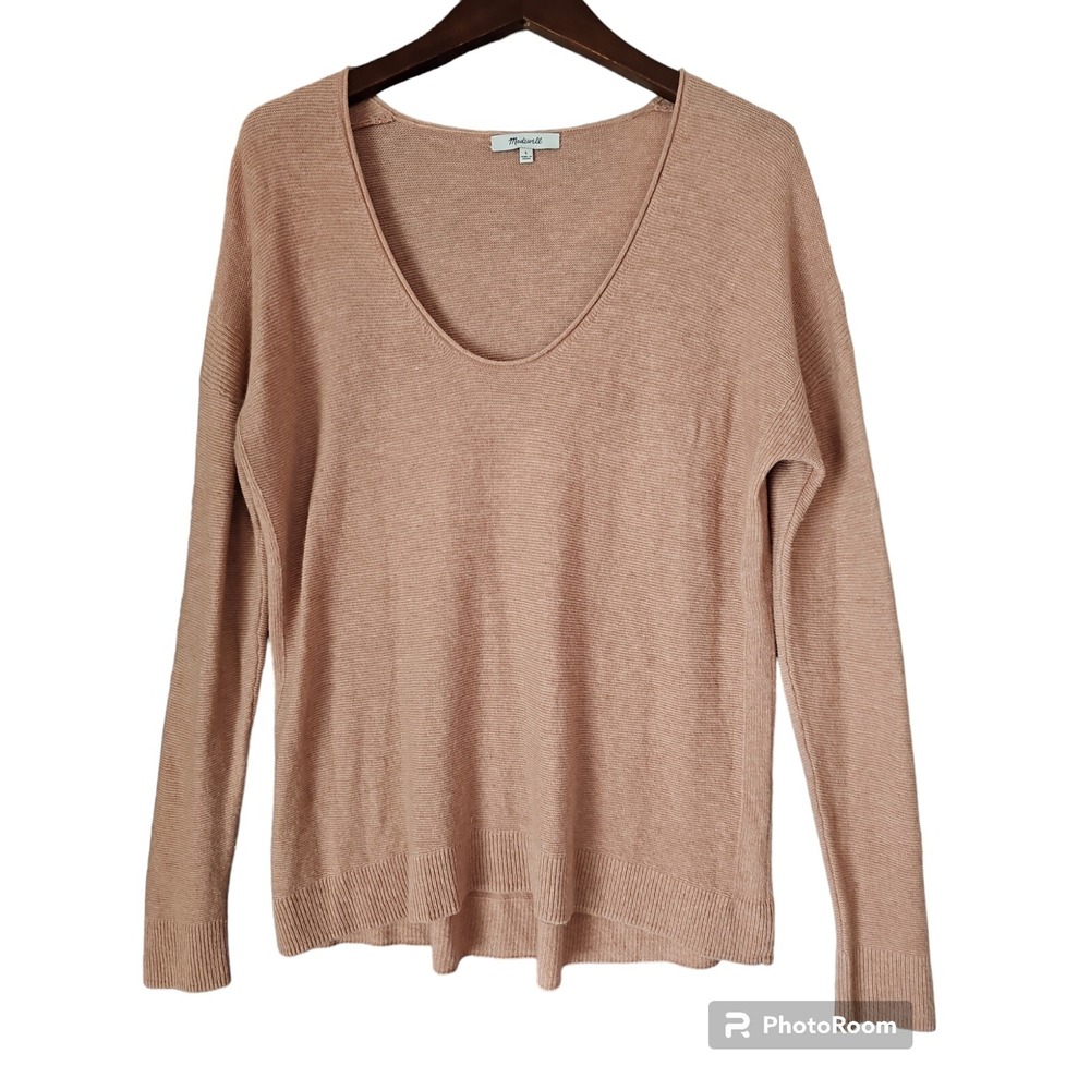 MADEWELL Women's KIMBALL Scoop Neck Long Sleeve Pullover Sweater K5760 Size L